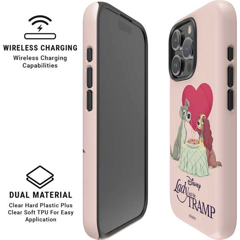 Disney Lady & The Tramp Spaghetti Dinner iPhone 16 Pro Magsafe Impact Case
