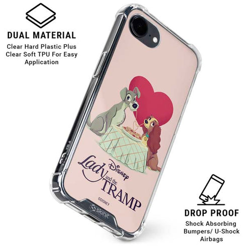 Disney Lady & The Tramp Spaghetti Dinner iPhone 16e Clear Case