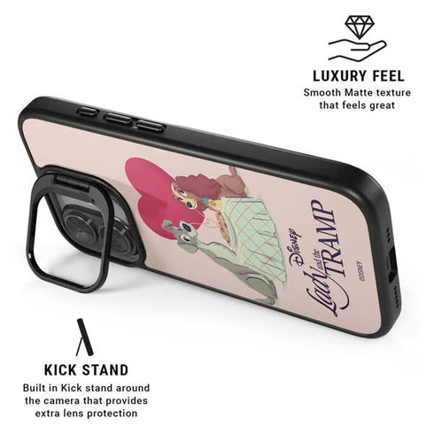 Disney Lady & The Tramp Spaghetti Dinner iPhone 17 Kickstand Case