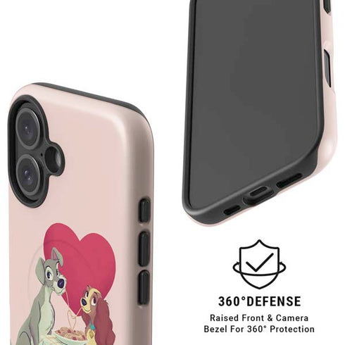 Disney Lady & The Tramp Spaghetti Dinner iPhone 17 Magsafe Impact Case