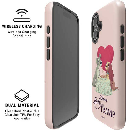 Disney Lady & The Tramp Spaghetti Dinner iPhone 17 Magsafe Impact Case
