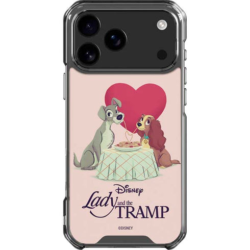 Disney Lady & The Tramp Spaghetti Dinner iPhone 17 Pro Max Clear Case