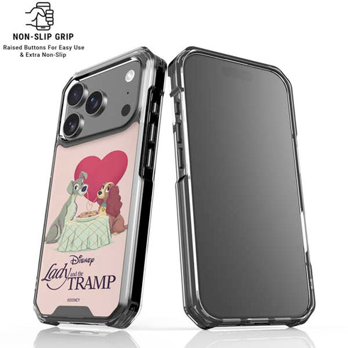 Disney Lady & The Tramp Spaghetti Dinner iPhone 17 Pro Max Clear Case