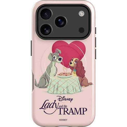Disney Lady & The Tramp Spaghetti Dinner iPhone 17 Pro Max Magsafe Impact Case