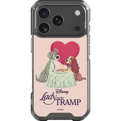 Disney Lady & The Tramp Spaghetti Dinner iPhone 18 Pro Clear Case