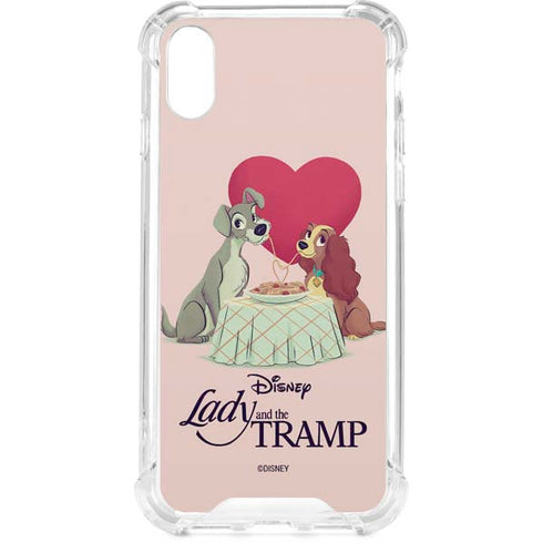 Disney Lady & The Tramp Spaghetti Dinner iPhone XS Clear Case