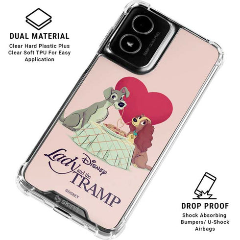 Disney Lady & The Tramp Spaghetti Dinner Moto G Power 5G (2024) Clear Case