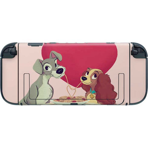 Disney Lady & The Tramp Spaghetti Dinner Nintendo Switch 2 (2025) with Joy-Con Skin