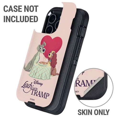 Disney Lady & The Tramp Spaghetti Dinner Otterbox Defender iPhone Skin