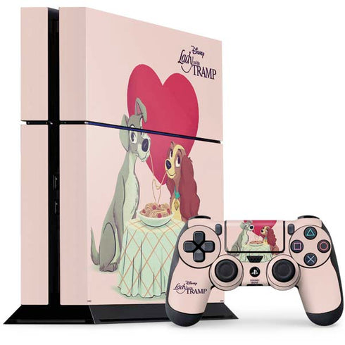 Disney Lady & The Tramp Spaghetti Dinner PlayStation PS4 Skins