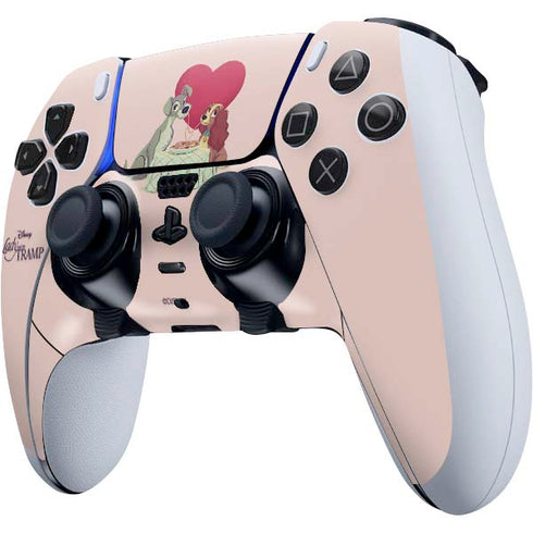 Disney Lady & The Tramp Spaghetti Dinner PS5 DualSense Edge Pro Controller Skin