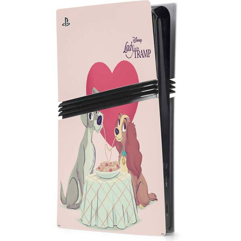 Disney Lady & The Tramp Spaghetti Dinner PlayStation PS5 Skins