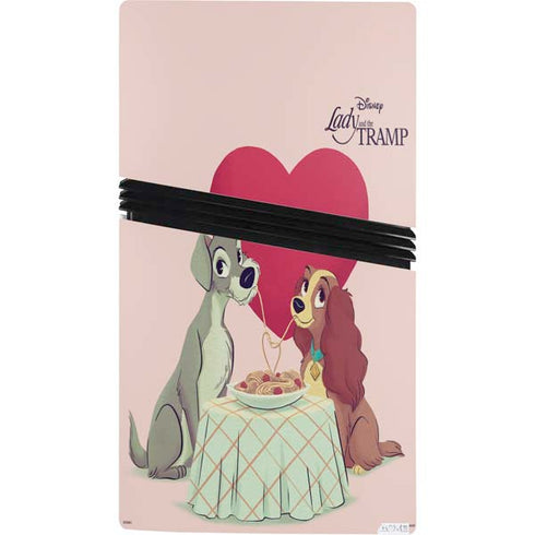 Disney Lady & The Tramp Spaghetti Dinner PS5 Pro Console Skin