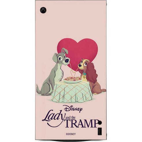 Disney Lady & The Tramp Spaghetti Dinner XBox Series X Digital Edition Console Skin