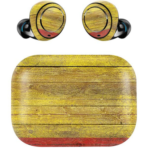 Spain Flag Dark Wood Amazon Echo Buds Skin