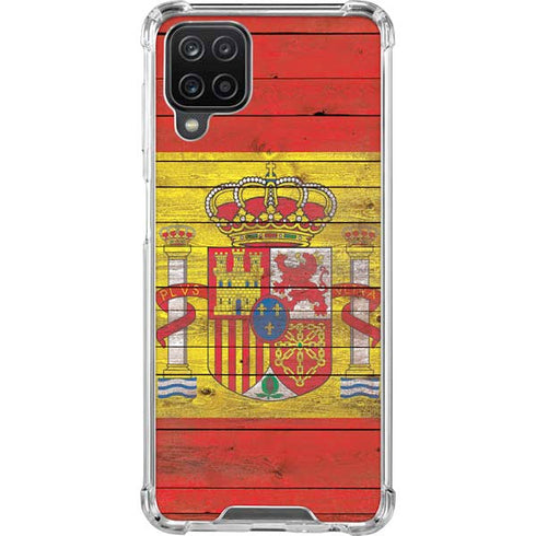 Spain Flag Dark Wood Galaxy Cases
