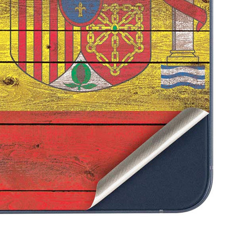 Spain Flag Dark Wood Galaxy A36 5G Skin