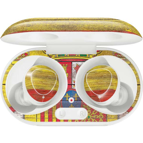 Spain Flag Dark Wood Galaxy Buds Plus Skin