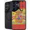 Spain Flag Dark Wood Galaxy S24 FE Kickstand Case
