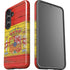 Spain Flag Dark Wood Galaxy S25 Plus Impact Case