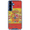 Spain Flag Dark Wood Galaxy S25 Clear Case