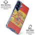 Spain Flag Dark Wood Galaxy S25 Clear Case