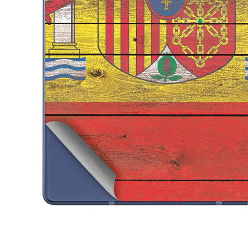 Spain Flag Dark Wood Galaxy Z Fold6 Skin