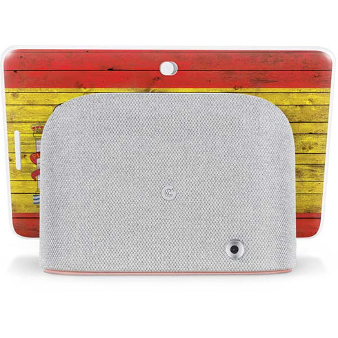 Spain Flag Dark Wood Google Home Hub Skin