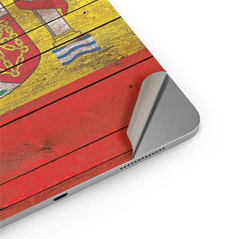 Spain Flag Dark Wood Apple iPad Air Skin