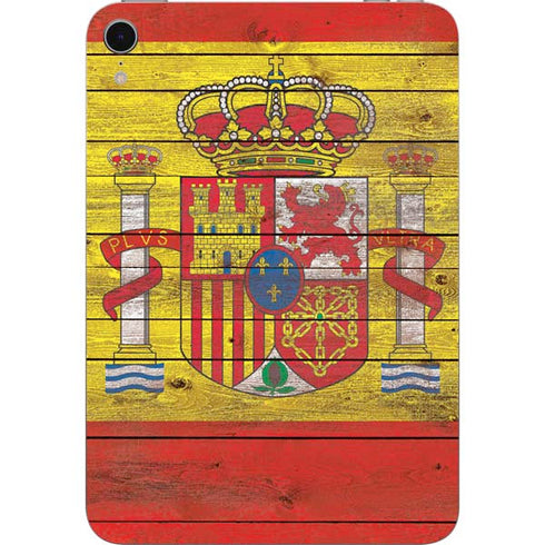 Spain Flag Dark Wood Apple iPad Mini Skin
