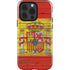 Spain Flag Dark Wood iPhone 15 Pro Impact Case