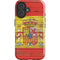 Spain Flag Dark Wood iPhone 16 Impact Case