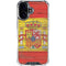 Spain Flag Dark Wood iPhone 16 Plus Clear Case