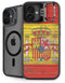Spain Flag Dark Wood iPhone 16 Plus Kickstand Case