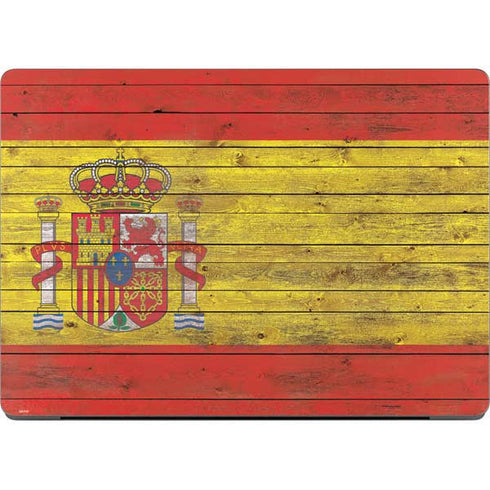 Spain Flag Dark Wood Apple MacBook Pro 14-inch Skin
