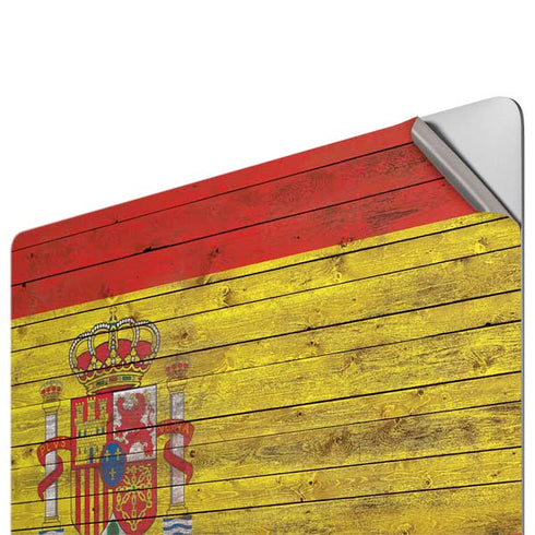 Spain Flag Dark Wood Apple MacBook Pro 16-inch Skin