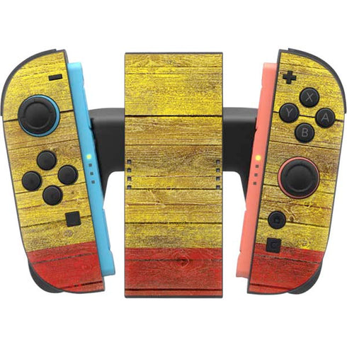 Spain Flag Dark Wood Nintendo Switch 2 (2025) Joy-Con Controller Skin