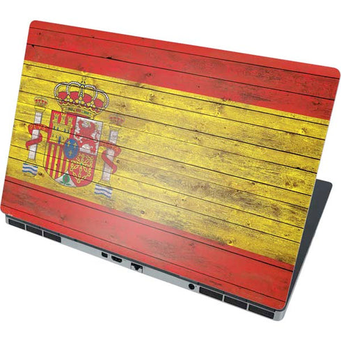 Spain Flag Dark Wood Dell Precision Skin