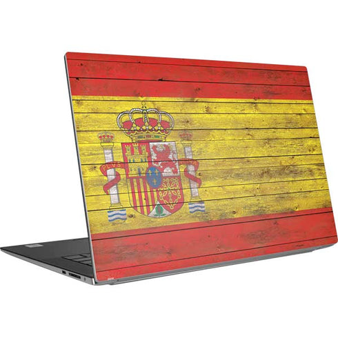 Spain Flag Dark Wood Dell XPS Skin