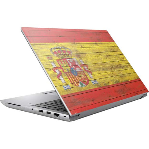Spain Flag Dark Wood HP ZBook Fury 16 G10 Skin