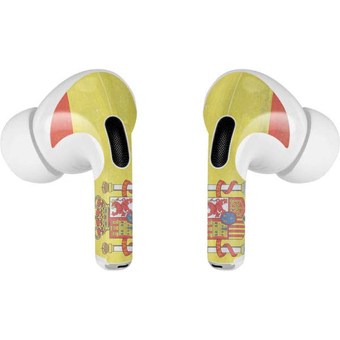 Spain Flag Distressed AirPods Skins