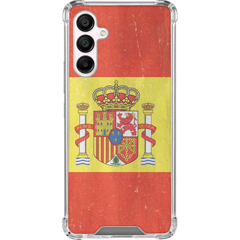 Spain Flag Distressed Galaxy A16 5G Clear Case