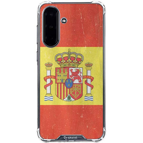 Spain Flag Distressed Galaxy A36 5G Clear Case