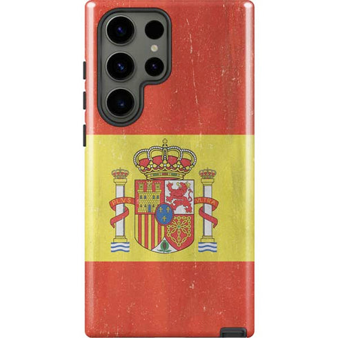Spain Flag Distressed Galaxy S23 Ultra Pro Case