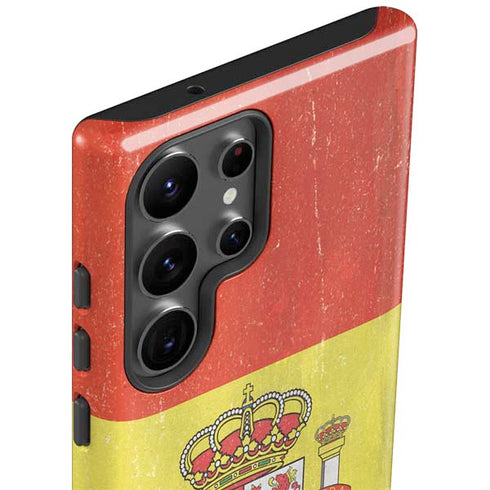 Spain Flag Distressed Galaxy S23 Ultra Pro Case