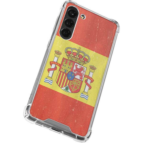Spain Flag Distressed Galaxy S24 FE Clear Case