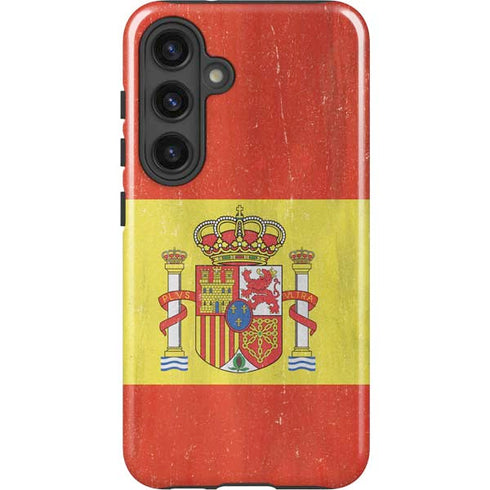 Spain Flag Distressed Galaxy S25 Impact Case