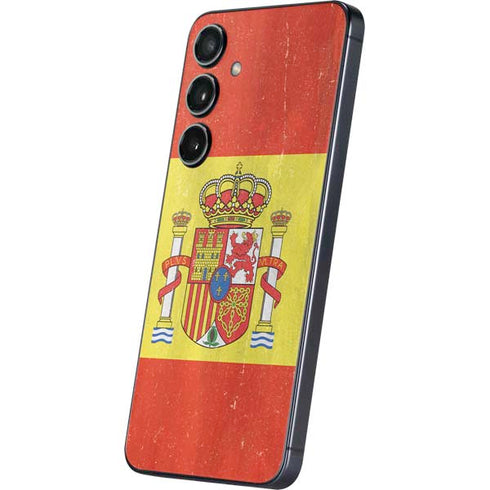 Spain Flag Distressed Galaxy S25 Skin