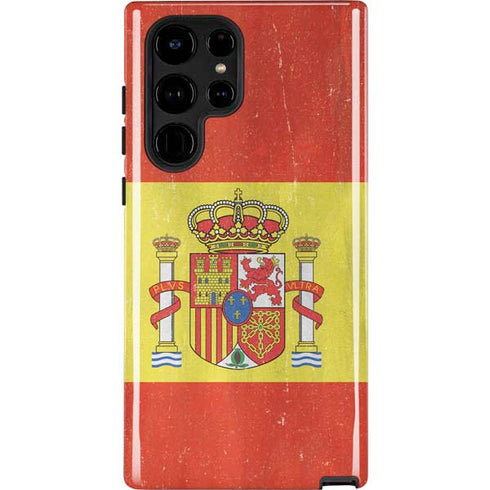 Spain Flag Distressed Galaxy S25 Ultra Impact Case