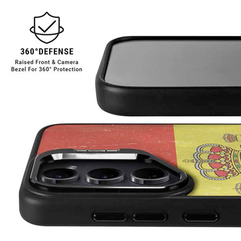 Spain Flag Distressed Galaxy S25 Ultra Kickstand Case